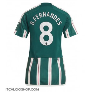 Manchester United Bruno Fernandes #8 Seconda Maglia Femmina 2023-24 Manica Corta